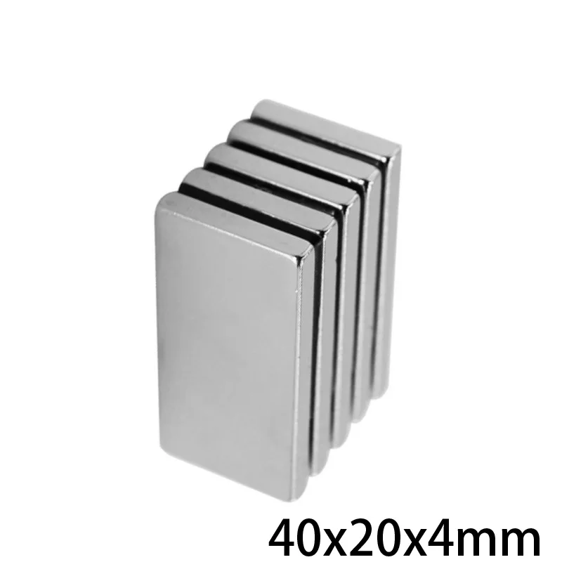2 ~ 20 шт 40x20x4 мм блок мощные магниты толщина 4 неодимовый магнит Сильные Постоянные