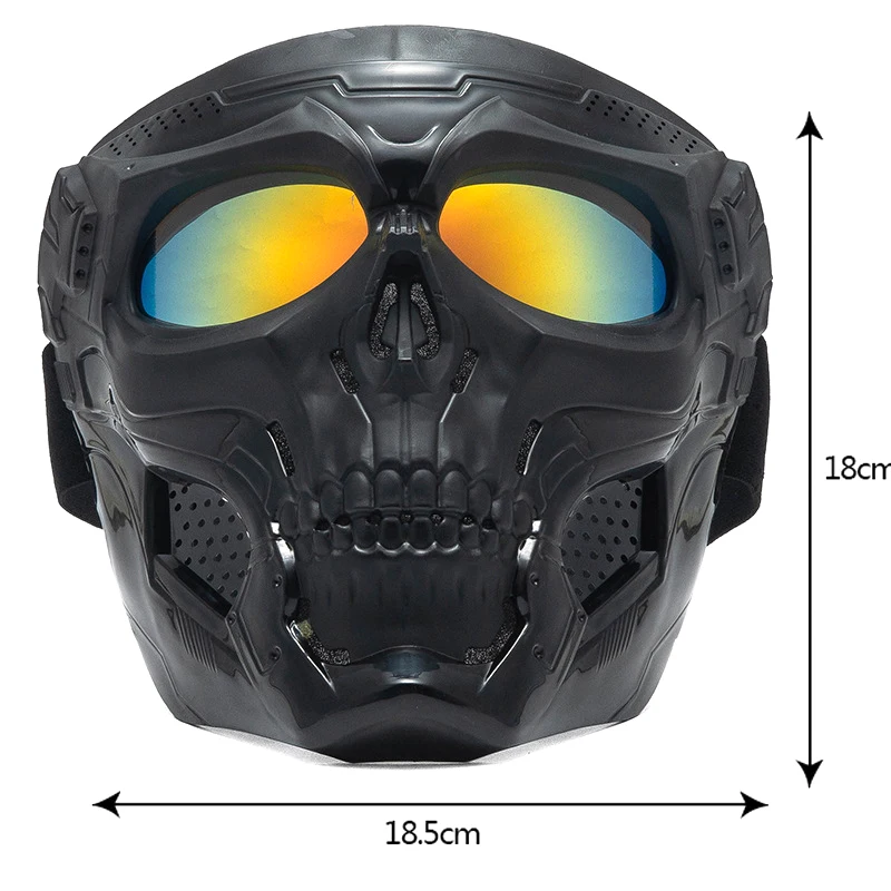 Outdoor Anti-fog Airsoft Mask Protective Gear Full Face Helmet Paintball Skull Safety Goggle Tactical | Спорт и развлечения