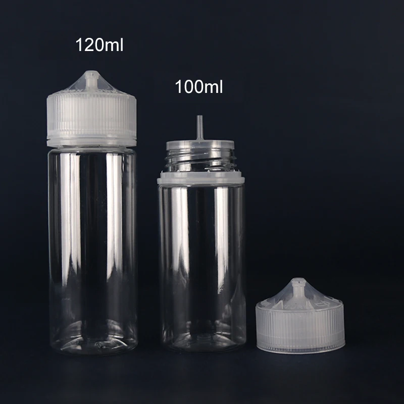 50PCS 30ml 60ml 100ml 120ml Empty Plastic PET Transparent Dropper Bottles E Liquid Vape Juice Bottle with Translucent White Caps | Красота и