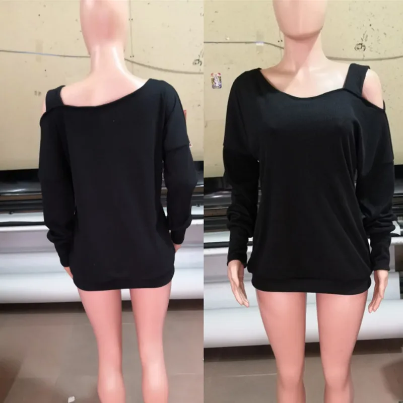 

Elegant Slash Neck Solid Knitted Sweatshirt Women 2021 Spring Sexy Off Shoulder Straps Tops Ladies Casual Long Sleeve Pullovers