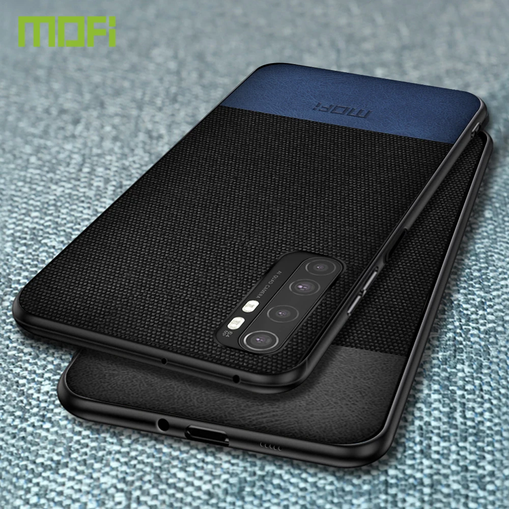 

For Xiaomi Mi Note 10 Lite Case Back Cover Mi Note10 Lite Shockproof Fabric Cloth Shell Capas Silicone Hard Protect Cases