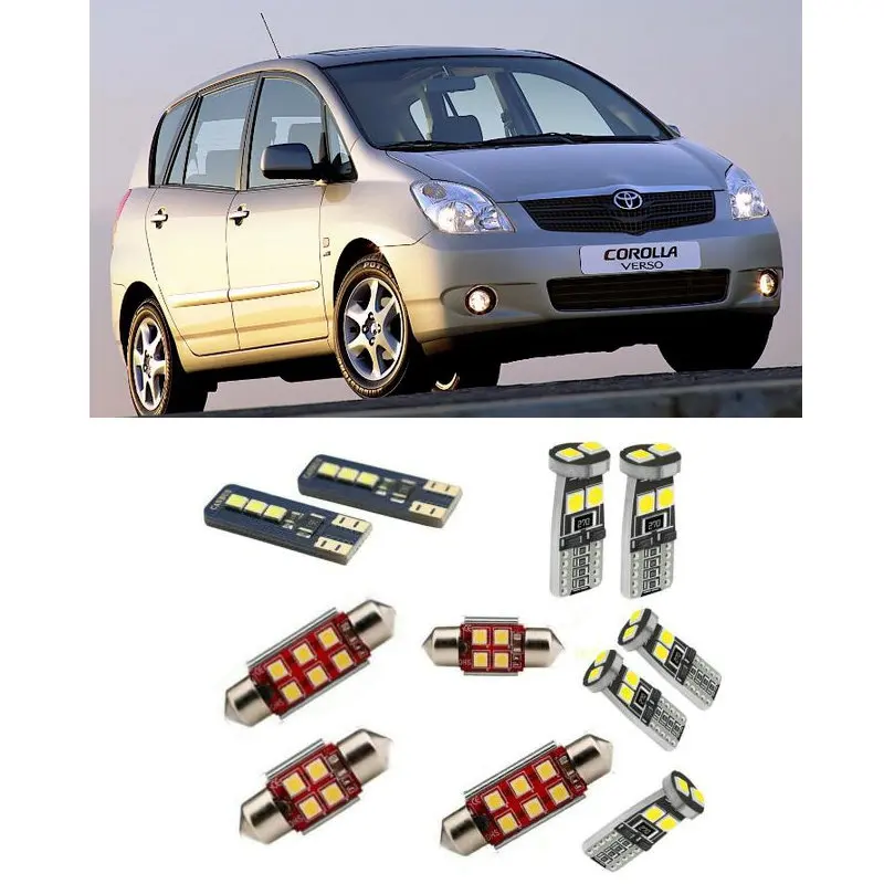 

Car Accessories Car Led Interior Light Kit For Toyota Corolla Verso 2000 - 2008 Error Free White 6000K Super Bright