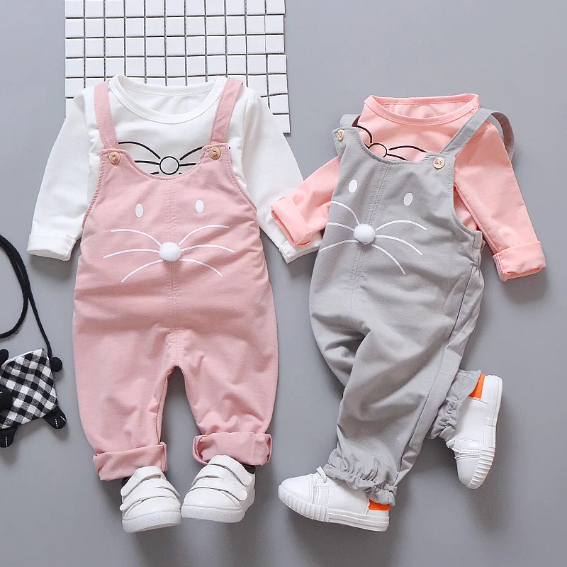 

Spring newborn baby girls clothes sets fashion suit T-shirt + pants suit baby girls outside wear sports suit clothing sets