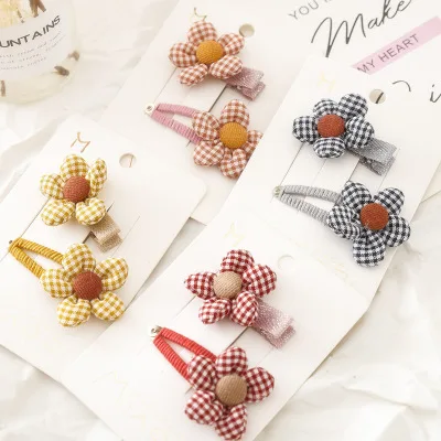 2 шт. детская заколка для волос ручной работы с цветами девочек Шпилька