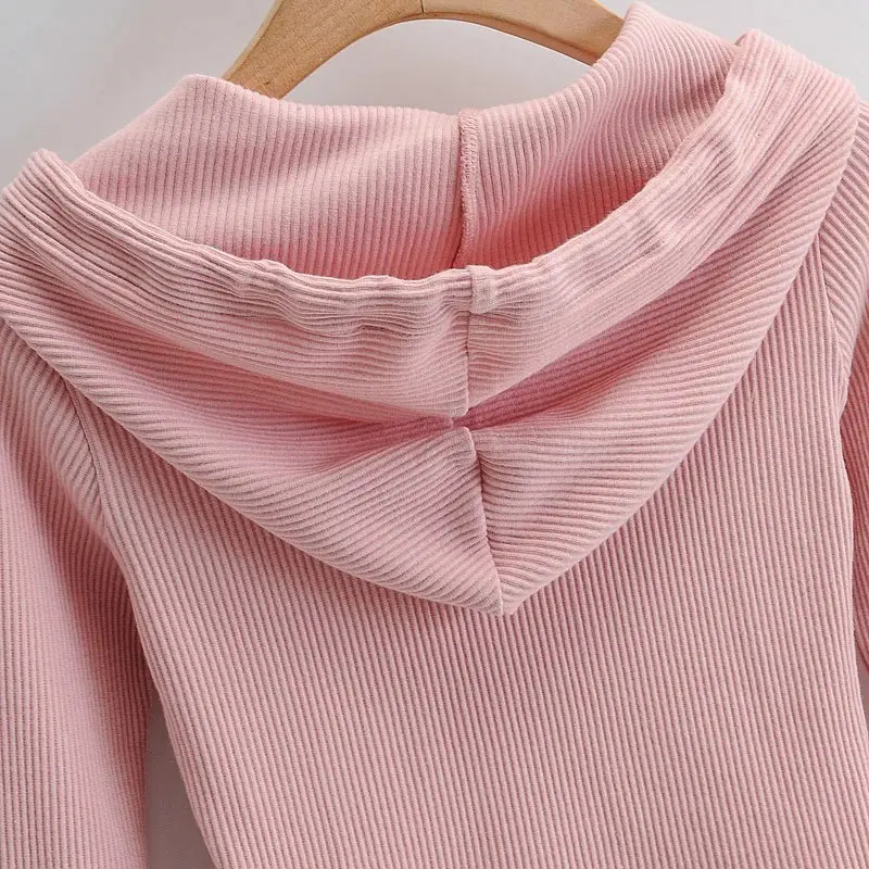 

2021 Spring Women's Tracksuit Drawstring Long Pants Hooded Hoodie Suit Casual Zipper Short Sweatshirt 2 Piece Set Tracksuits