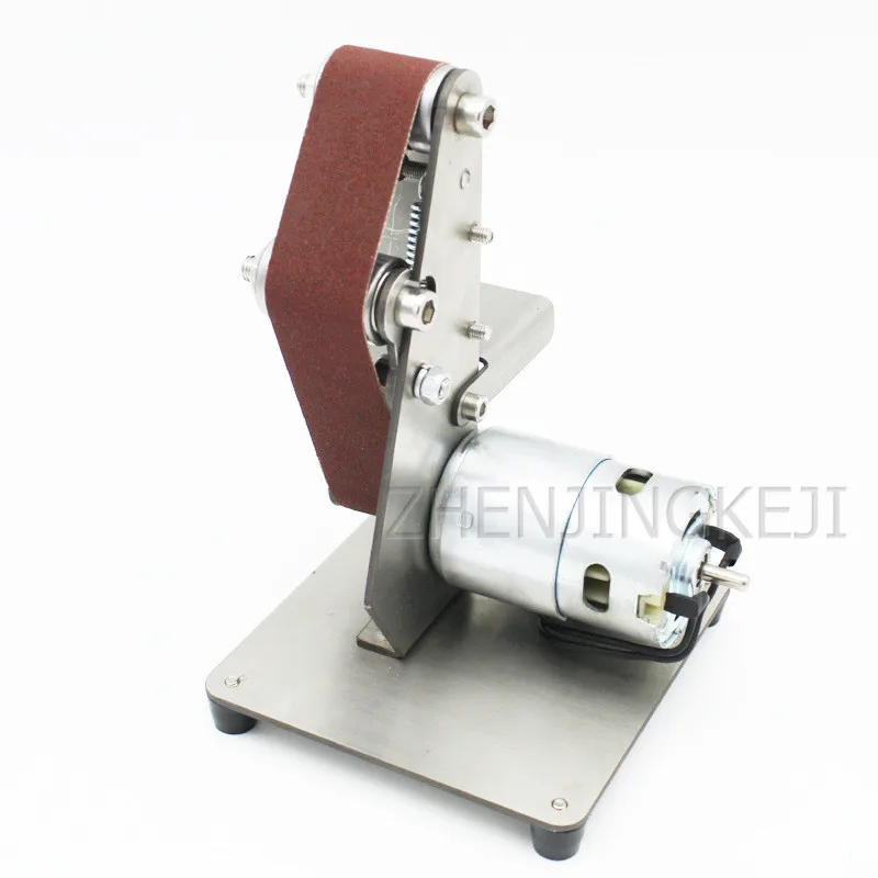 Small Abrasive Belt Machine Electric Sander Grinder Polisher Vertical Sharpener Grinding Woodworking Tools Home DIY | Инструменты