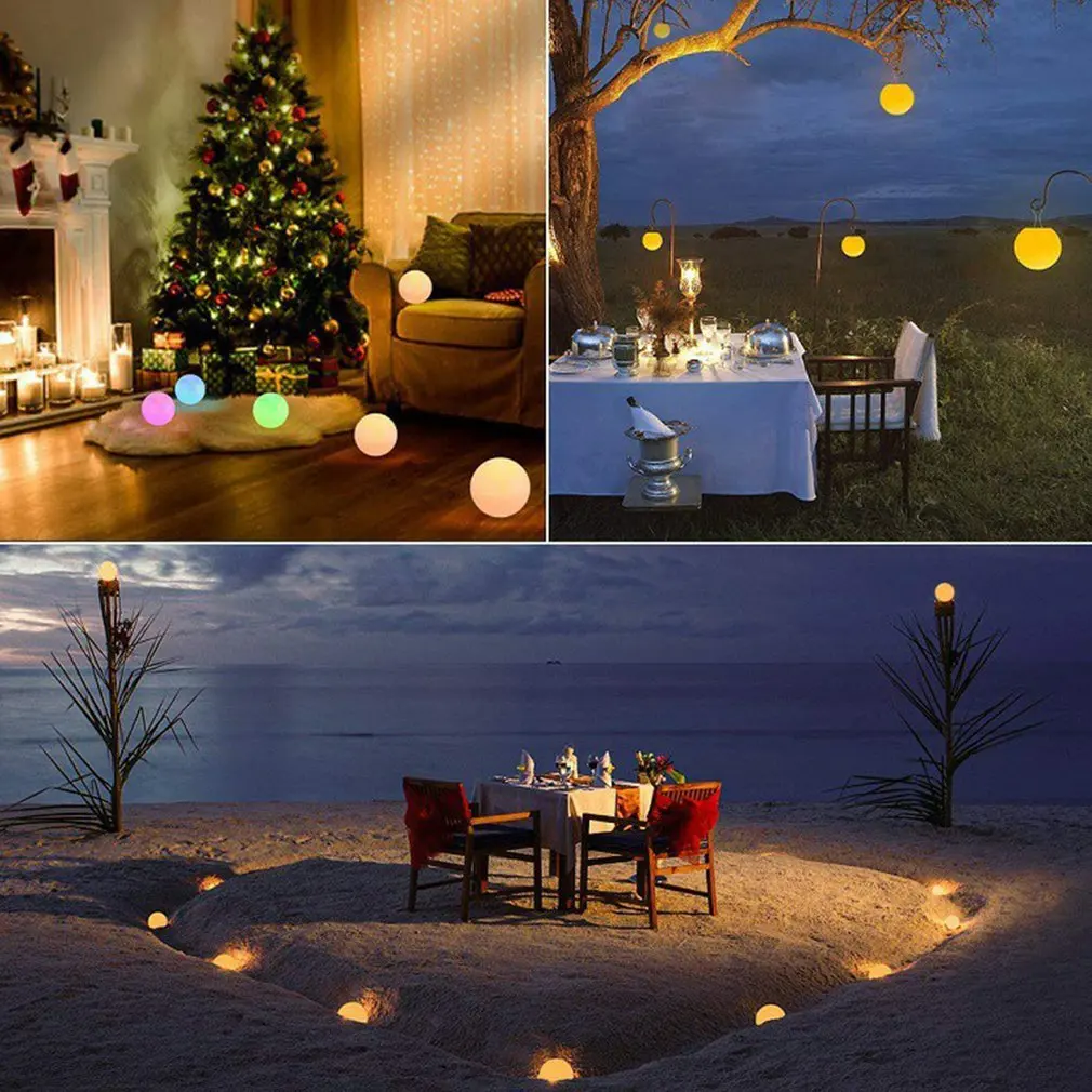 

16 Color RGB Floating Pool Lights Changing LED Ball Lights IP68 Waterproof Hot Tub Night Lights Pool Toys