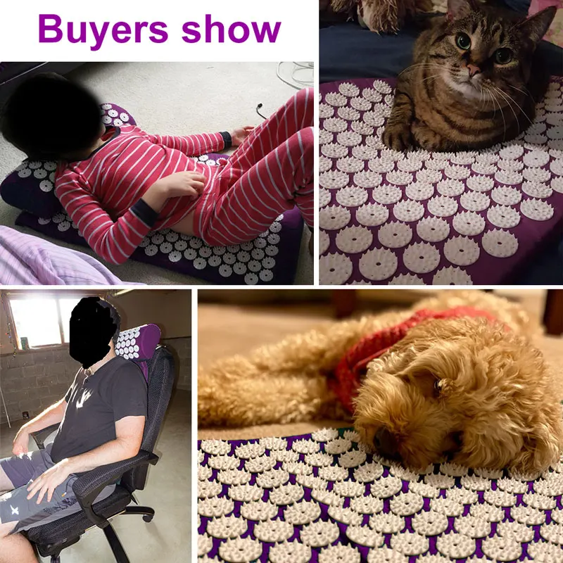 Массажный коврик точечный массаж подушка для занятий йогой снять боли в спине