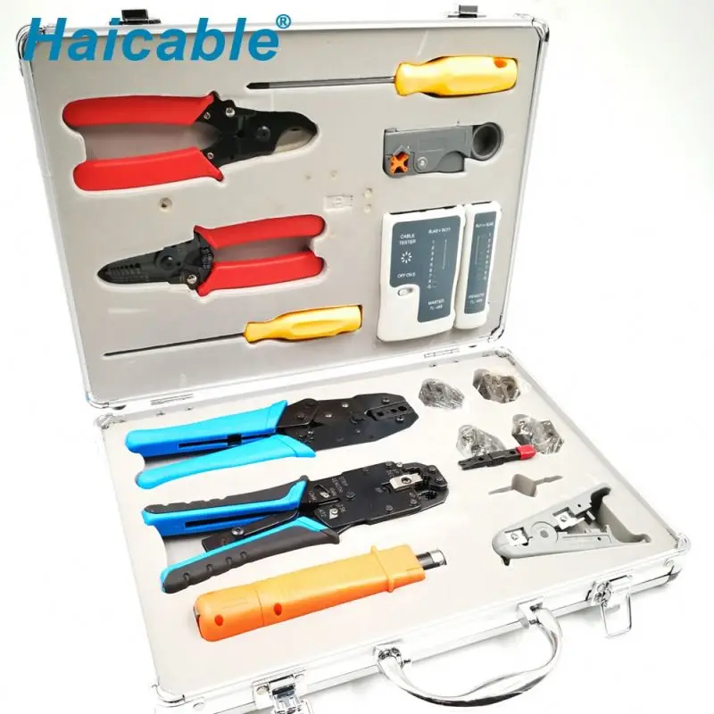 

Modular Plug Kits Round Stripper Wire Striper Tools PC And Network Fiber Optic Cable Cutter Kit