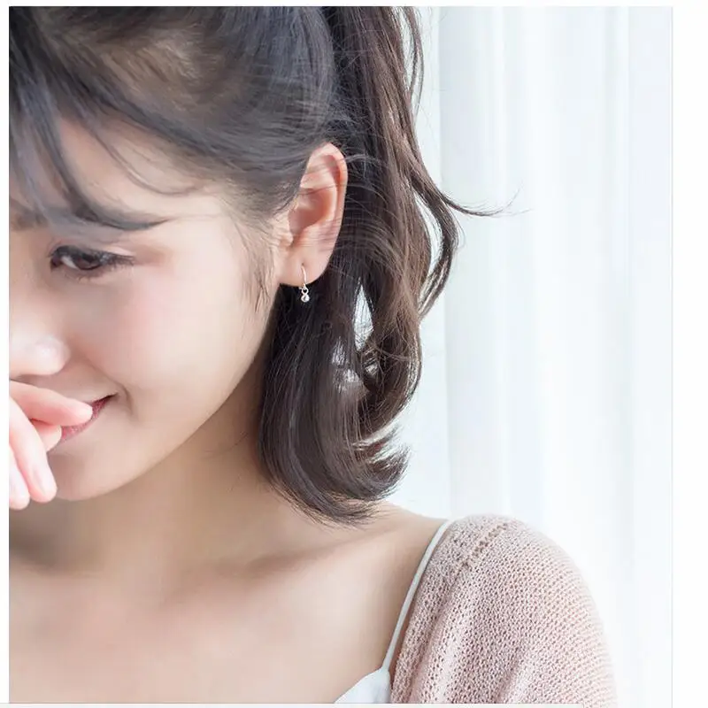 Trusta 925 Solid Sterling Silver Earrings Women Fashion Heart/Star Small Love Stud Ear Clip Jewelry Gift for Teen Girls DS904