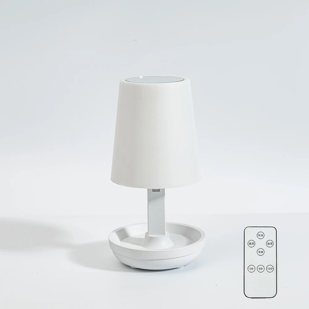 

White Table Lamp Desk Lamp Led Charging Remote Control USB Night Light Bedroom Bedside Table Lamp Decoration