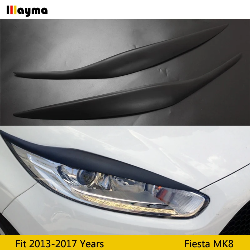 Автомобильные брови из стекловолокна для Ford Fiesta 2013 2017 года MK8 FRP матовая черная