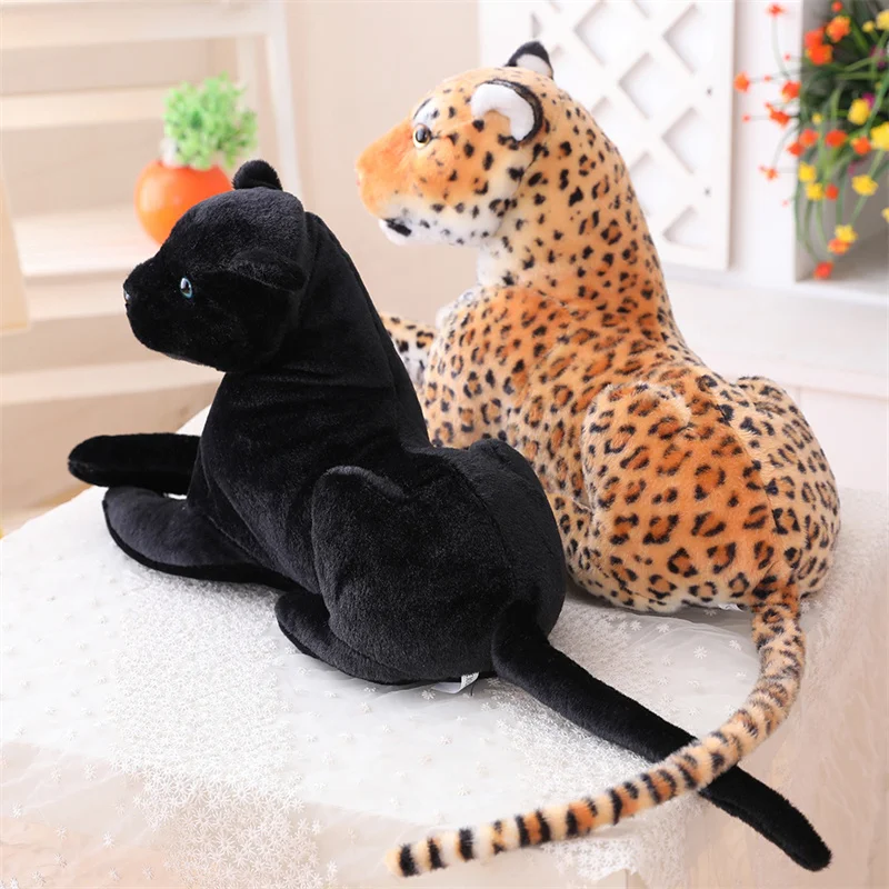

23-66cm Simulation Leopard Plush Toys Cute Staffed Animal Doll Soft Realistic Leopard Toy Kids Birthday Gift Home Decoration
