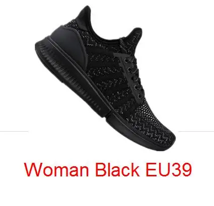 Woman Black EU39 Xiaomi Mijia спортивная обувь, кроссовки высокого качества профессиональная Мода IP67 Водонепроницаемый без смарт чип ультра светильник обувь - Цвет: Woman Black EU39
