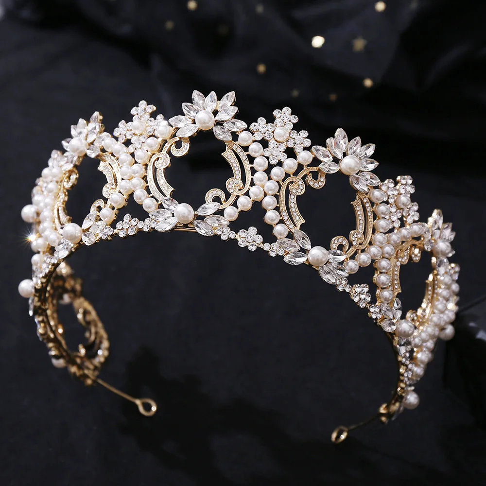 

Bridal Crown Headwear Luxury Rhinestones Inlaid Headband for Female Wedding Birthday Hair Accessories LL@17