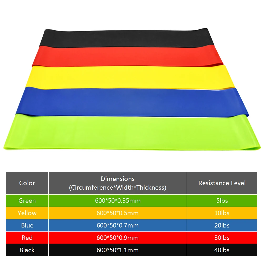 5 шт. эластичные ленты для фитнеса уровней|Массажные инструменты| |