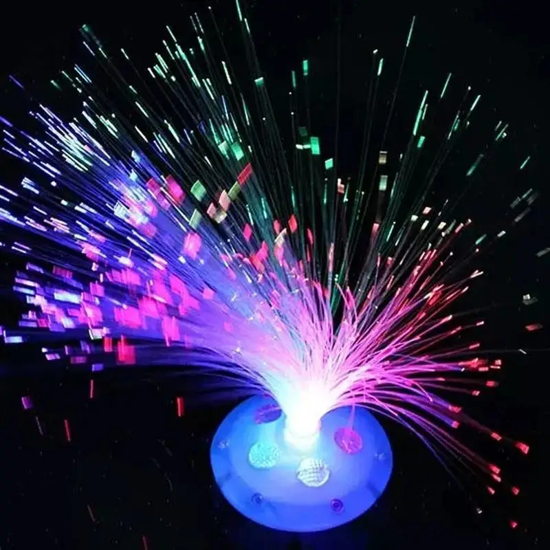

1PCS Beautiful Romantic Color Changing LED Fiber Optic Nightlight Lamp small night light Chrismas Party Home decoration
