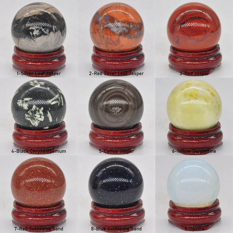 30 мм круглый шар из Поделочного Камня минерального естественного исцеление