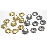 100pcslot gold silver color stainless steel crimp bead caps end caps for spacer bead pearls diy jewelry making accessories