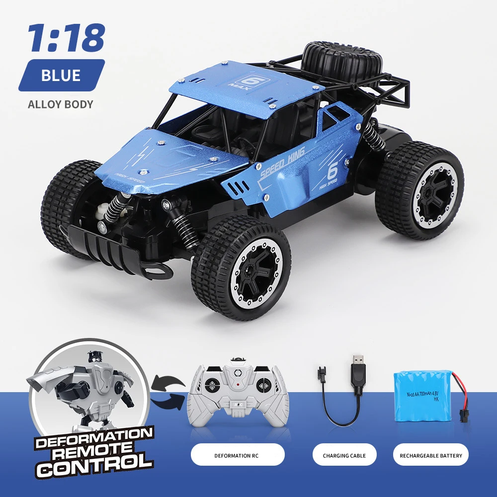 Blue 1:18 электрический RC автомобиль Рок Гусеничный пульт дистанционного управления игрушки автомобили на радиоуправлении led внедорожная игрушка грузовик для детей подарок на день рождения - Цвет: Blue