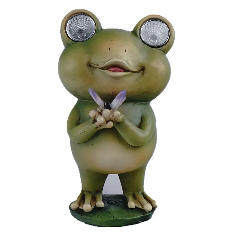 

Yard Garden Decor Modern House Accessoriesn Statues Home Decor Sculptures Figurines For Interior Room Ornaments Frog Solar Light