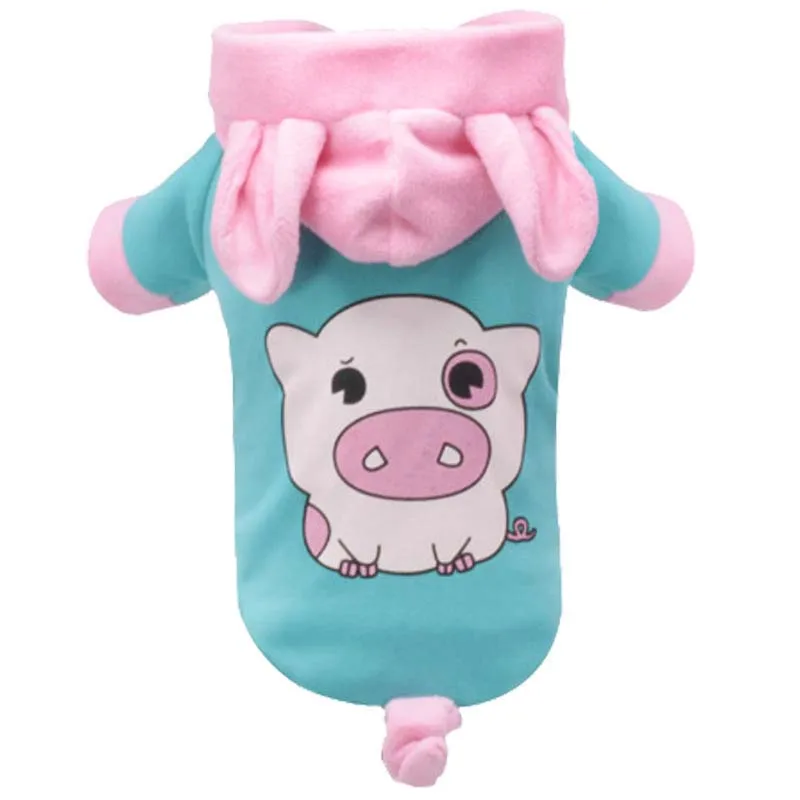 Новый дизайн милое платье с рисунком свинки пальто для собак милая одежда