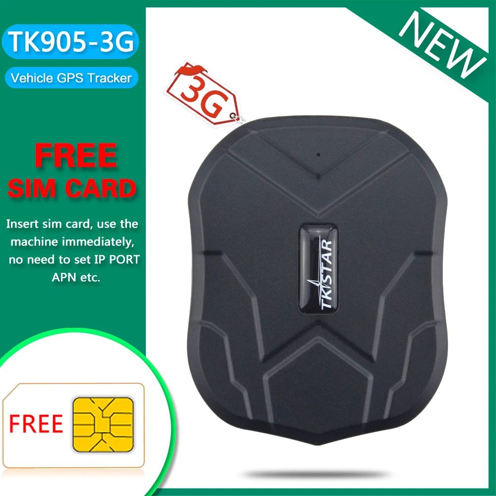 Автомобильный GPS трекер 3G TKSTAR TK905 60 дней в режиме ожидания водонепроницаемый