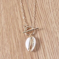 simple bohemian cowboy conch shell pendant necklace female fashion ocean beach necklace shell jewelry