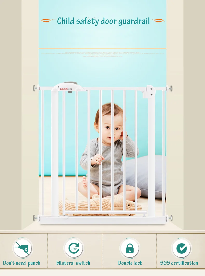 Babysafe металлические железные ворота детские ворота безопасности pet изоляционный забор 75-82 см ширина мульти-размер ворота
