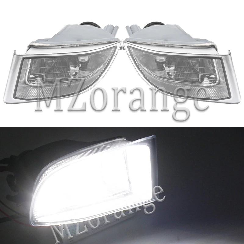 Prado 120 противотуманный светильник s для Toyota Land Cruiser Prado 120 2002-2009 светодиодный противотуманный фонарь головной светильник светодиодный DRL противотуманный светильник s галогенный противотуманный светильник - Цвет: led