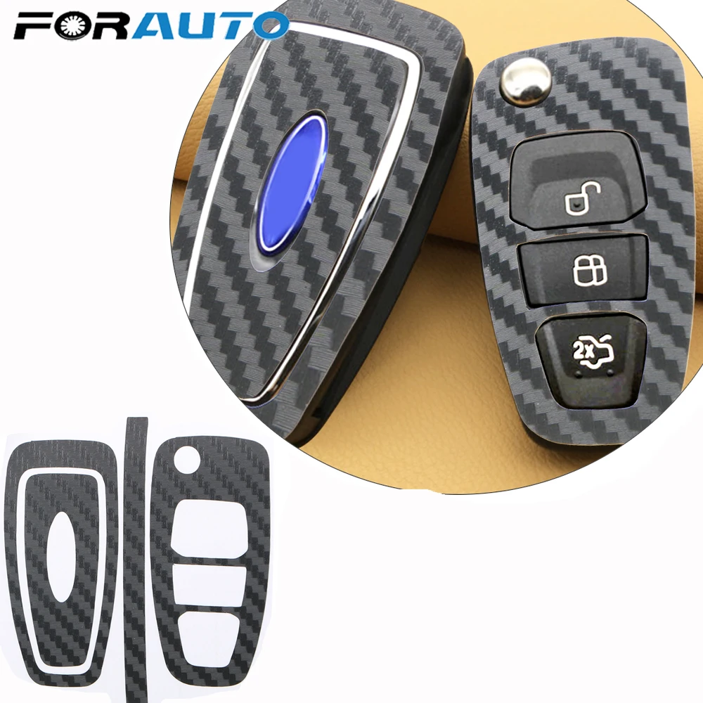 FORAUTO самоклеящийся 1 комплект углеродное волокно автомобильный Стайлинг для Ford