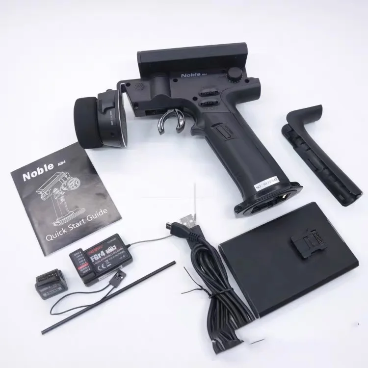 Flysky-controlador Noble FS-NB4, 2,4G, 4ch, con receptor de FS-FGR4P, para coche y barco a control remoto-2