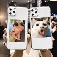 transparent soft tpu case cover for iphone 12 cases cute cat phone shell for iphone 11 6 8 7 plus 11 pro max x xs xr se20 case