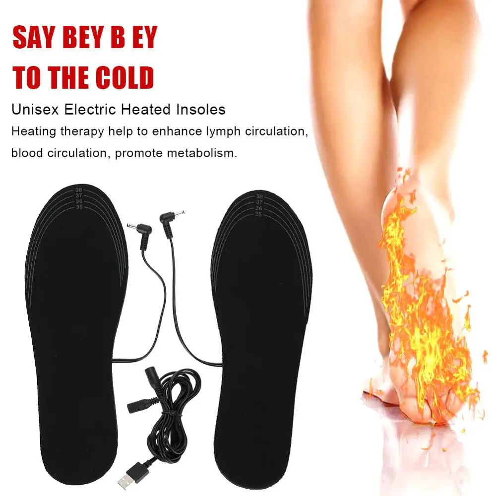 

USB Heated Shoe Insoles Electric Foot Warming Pad Feet Warmer Sock Pad Mat Winter Outdoor Sports Heating Insole Foot Warmer