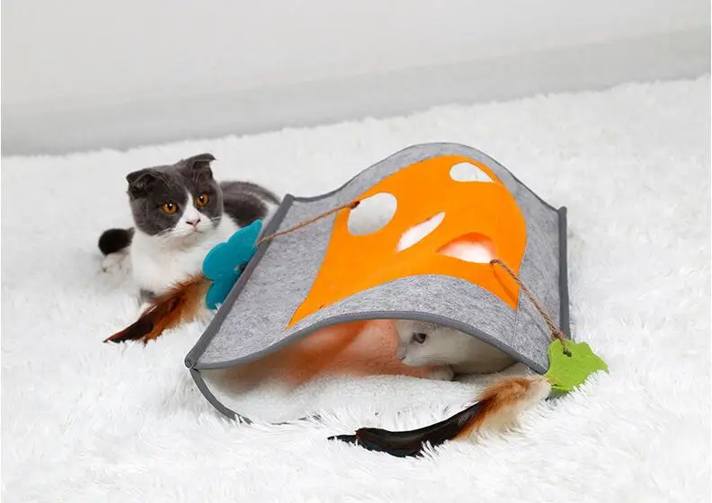 Спальный мешок для питомцев кошек туннель спрятанное одеяло гнездо сумка