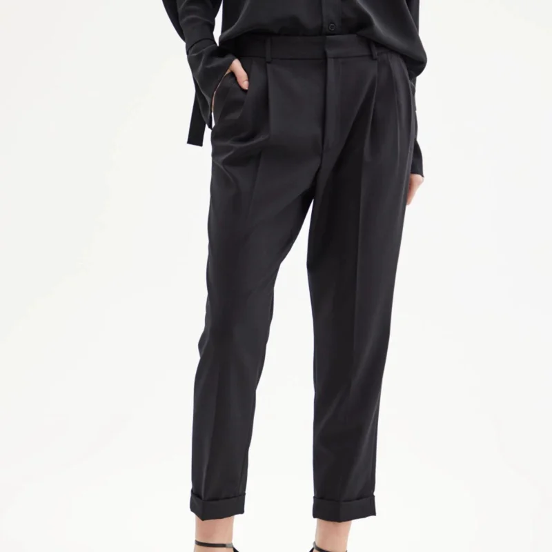 Autumn New Wool Small Tube Slimming Casual Women Pants