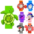 Универсальные детские наручные часы, Интеллектуальные цифровые модные детские часы с рисунком черепахи, акулы, кварцевые часы для мальчиков и девочек, студентов
