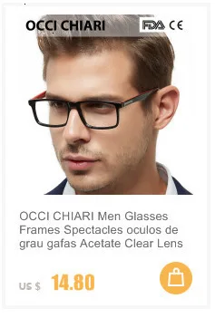 OCCI CHIARI, модный бренд, мужские лоскутные очки, дизайн, прямоугольные очки, прозрачные линзы, оптическая оправа, очки, W-CERIONI