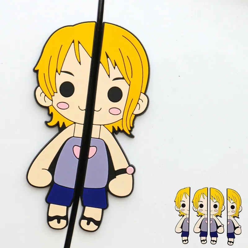 Креативные Мультяшные забавные наклейки на дверь автомобиля противоударные