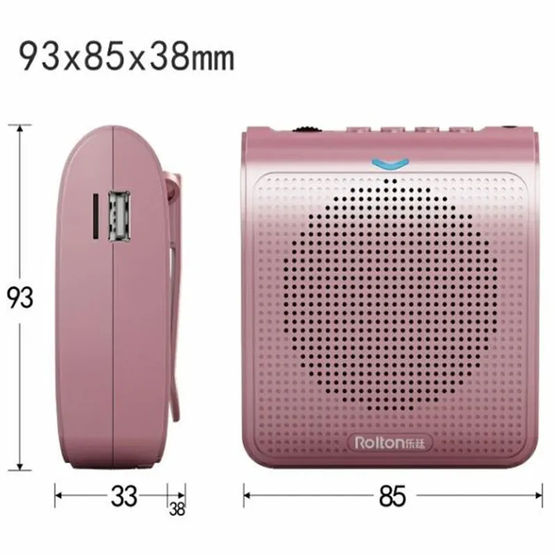 Портативный громкий динамик Rolton K100 мини-усилитель голоса микрофон с USB TF-картой