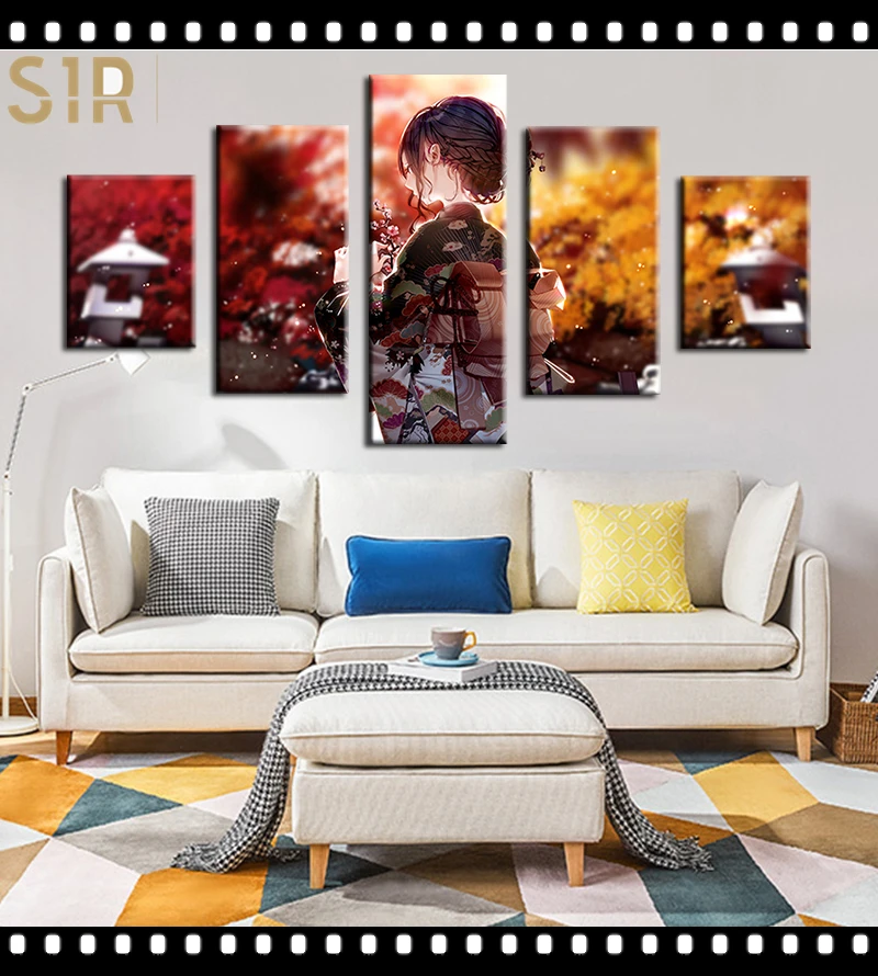 

Anime Movie Posters Wall Art 5 Pieces Canvas Painting Poster Pictures Home Decor Living Room HD Printed Poster Wall Painting