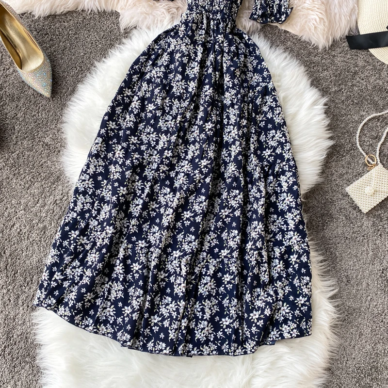 Boho Винтаж 2021 цветочный принт сексуальные платья с открытыми плечами летнее