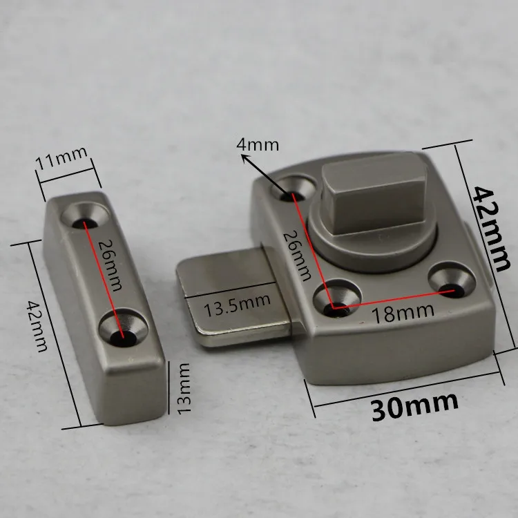 

Stainless Steel Door Latch Door Security Chain Guard Fastener Lock Bolt for Bathroom Home Safety Door Lock with Screw Door Look