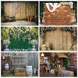 Фоны для фотосъемки винтажная гирлянда с люминесцентные лампы декоративными горшками с цветами свеча сцена фотографические фоны для фотостудии