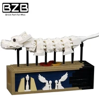 bzb moc 26756 geological age prehistoric dinosaur bone building block model dinosaur specimen module brick kids diy toys gifts