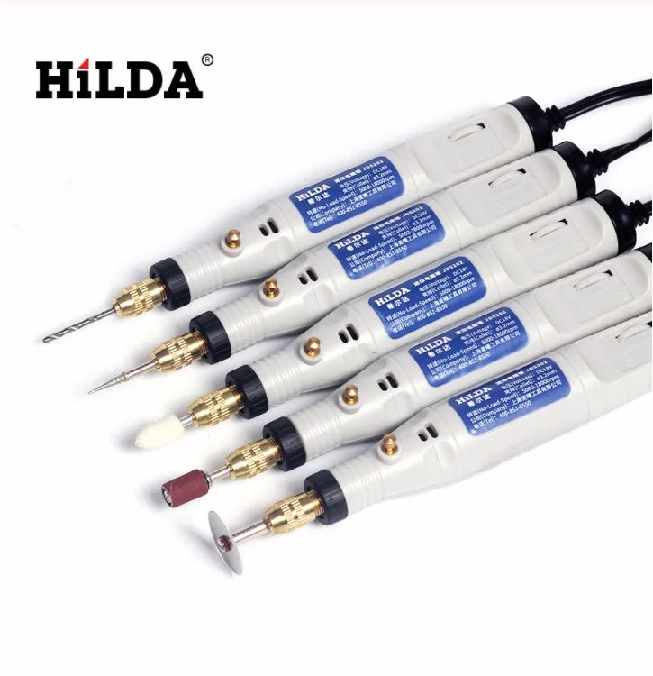 

Миниатюрная гравировальная машинка HILDA, электрический шлифовальный станок 18 в, вращающийся инструмент с набором шлифовальных аксессуаров, ...