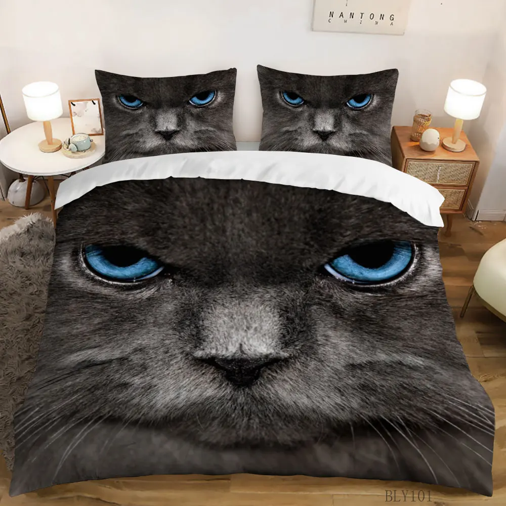 

Duvet Cover Set Cat Adult 3D Printed Bedding Sets 2/3pcs Twin Full Queen King Double Sizes Comforter Sets Pillowcase Bedclothes