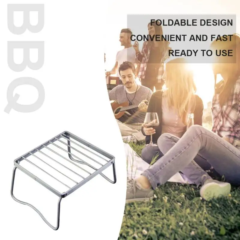 Решетка для барбекю мини-решетка из нержавеющей стали Складная шашлычница гриль