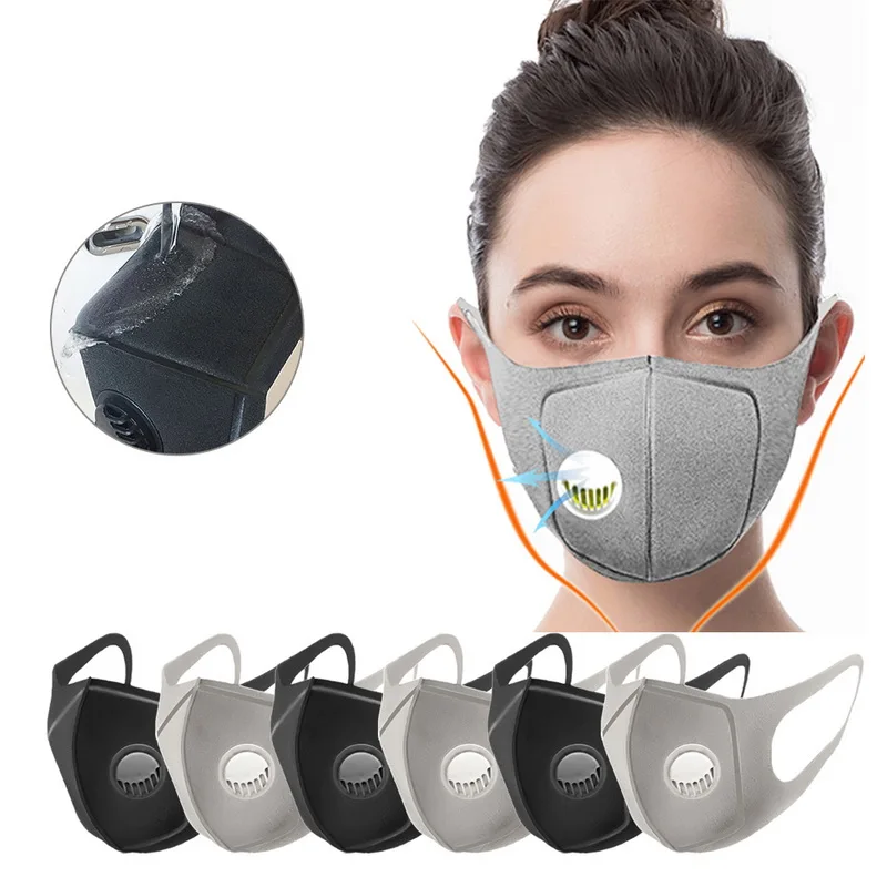 6/10 шт. маска-фильтр PM2.5 для лица зимней пыли углеродная вставка моющиеся