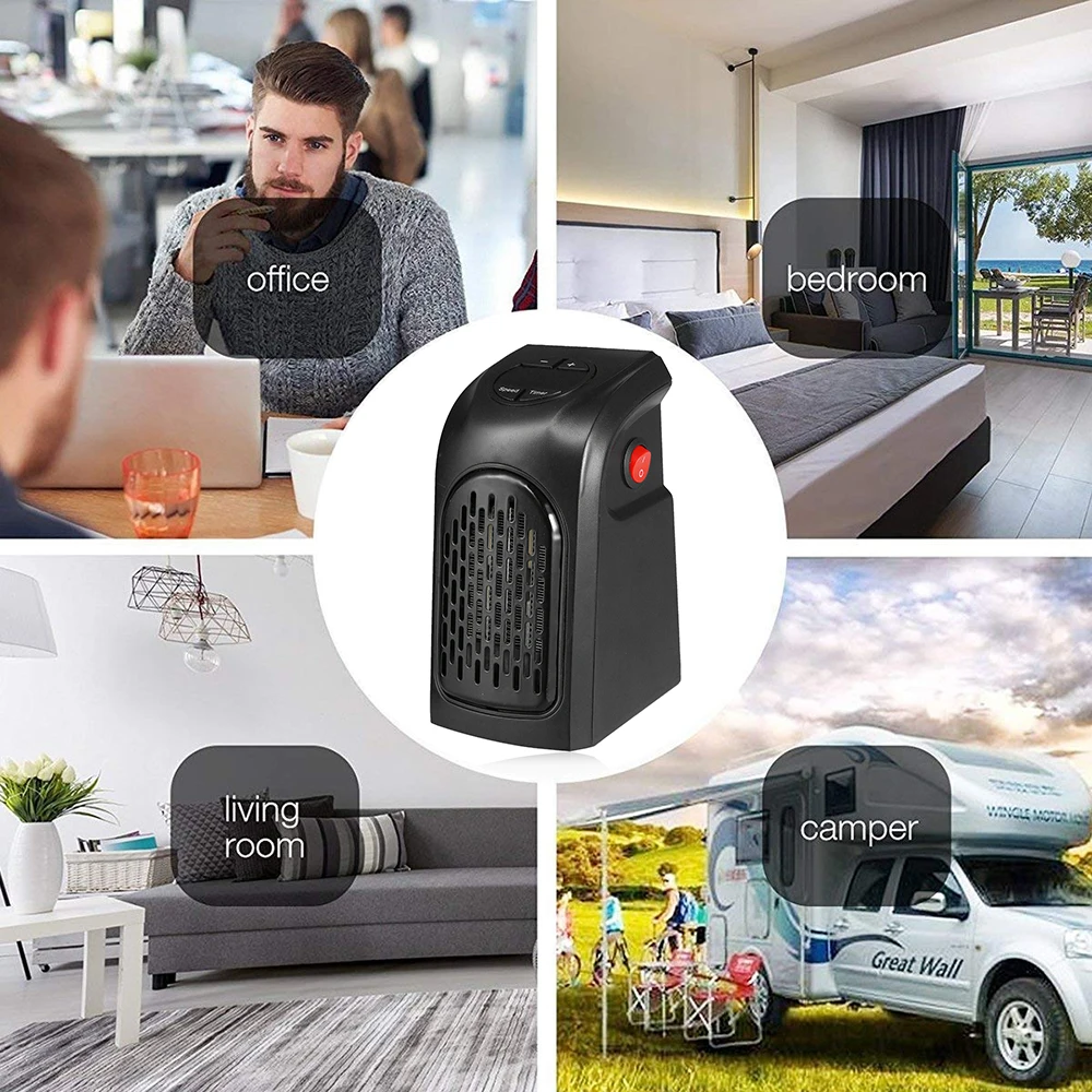 ЕС мини удобный обогреватель с вилкой 400 Вт настенный плита ручная грелка Отель